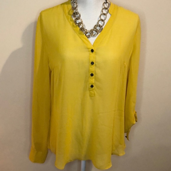 womens yellow tops blouses